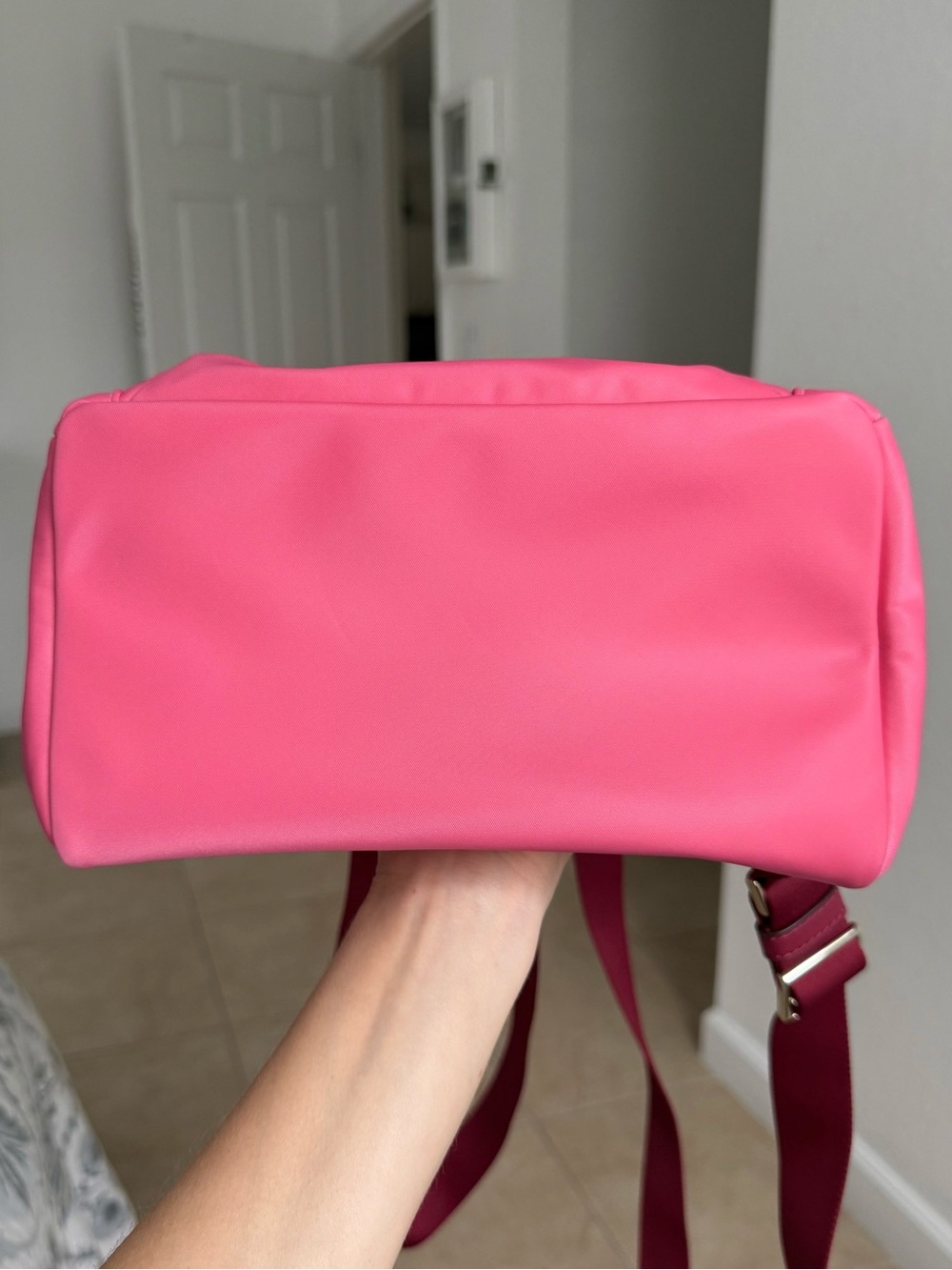 Kate Spade Chelsea Pink and Red Nylon Backpack $299 - Picture 3 of 8